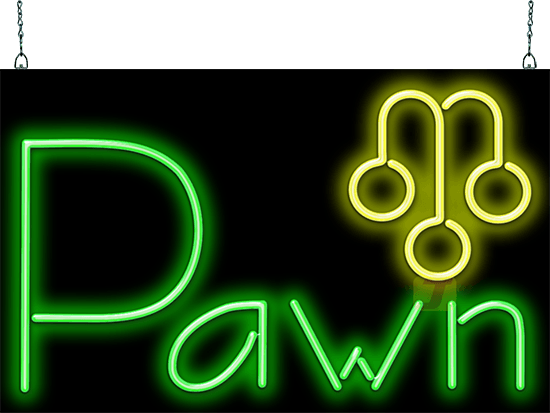 Pawn with Graphic Neon Sign