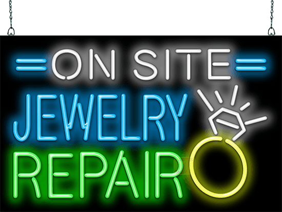 On Site Jewelry Repair Neon Sign