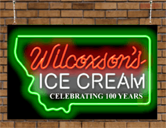 Wilcoxson's Ice Cream Celebrating 100 Years Neon Sign