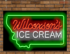 Wilcoxson's Ice Cream Neon Sign