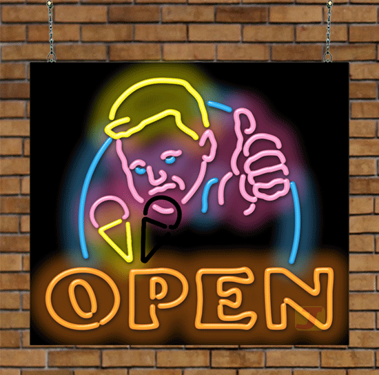 Open Neon Sign