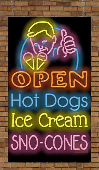 Open with Words Neon Sign