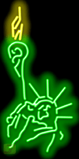 Statue of Liberty Graphic Neon Sign