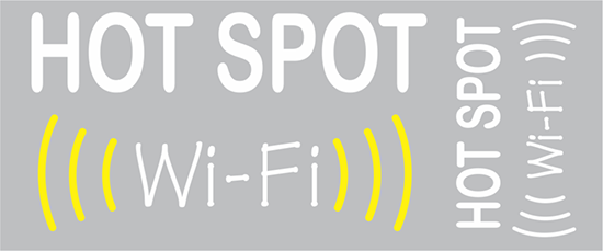 Hot Spot Wi-Fi Window Cling Sign