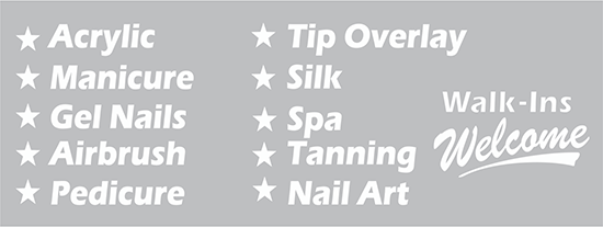 Nail Salon Messages with Bonus