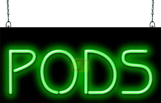 Pods Neon Sign