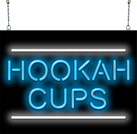 Hookah Cups Neon Sign