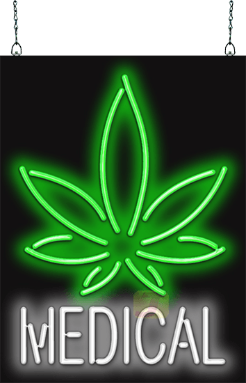 Medical with Leaf Neon Sign