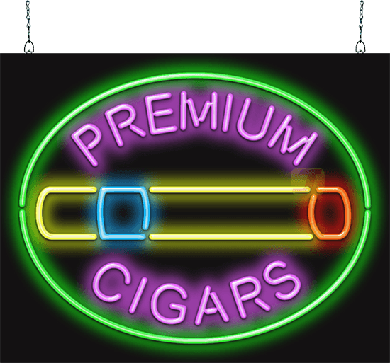 Premium Cigars Neon Sign
