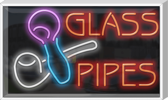 Outdoor XL Glass Pipes Neon Sign