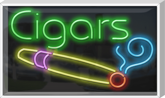 Outdoor XL Cigars Neon Sign