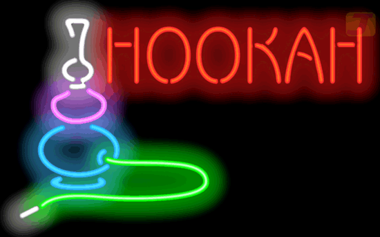 Hookah Neon Sign with Graphic | SSZ-40-07 | Jantec Neon