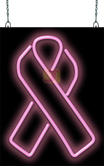 Breast Cancer Ribbon Neon Sign