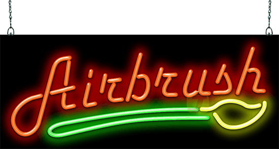 Airbrush with Brush Neon Sign