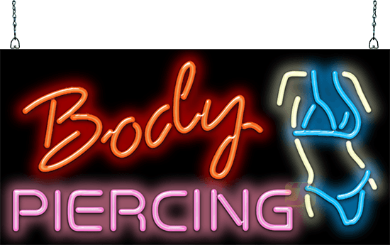 Body Piercing Neon Sign