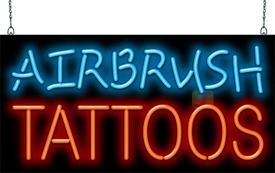 Airbrush Tattoos Neon Sign