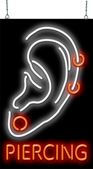 Ear Piercing Neon Sign