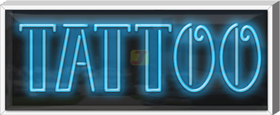 Outdoor Tattoo Neon Sign Extra Large