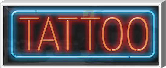 Outdoor Tattoo Neon Sign