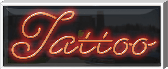 Outdoor Tattoo Neon Sign