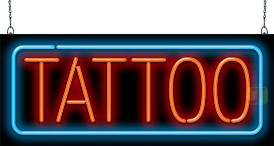 Tattoo Neon Sign - Large Size