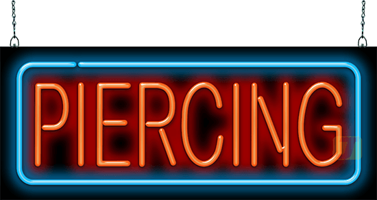 Piercing Neon Sign
