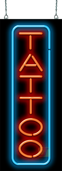 Tattoo Neon Sign - Vertical