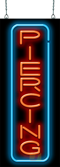 Piercing Vertical Neon Sign