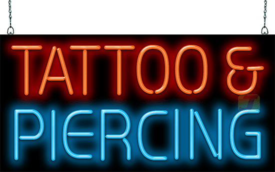 Tattoo & Piercing Neon Sign