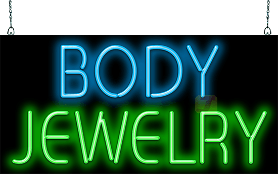 Body Jewelry Neon Sign