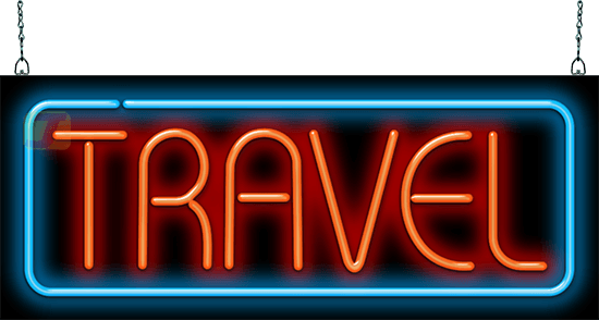 Travel Neon Sign