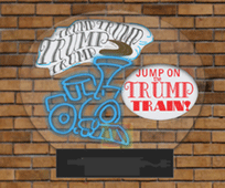 Jump on the Trump Train Neon Sculpture