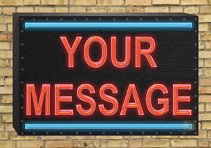 Custom Letter Vintage Style Neon Sign 20 Letters Max