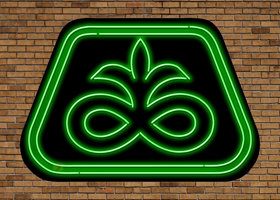 Pioneer Logo Outdoor Vintage Style Neon Sign