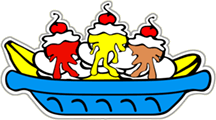 Banana Split Window Cling Sign