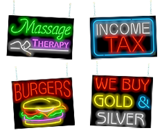 Overstock and Clearance Neon Signs from Jantec Neon Products Bath