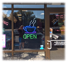 Coffee Cup Open Neon Sign