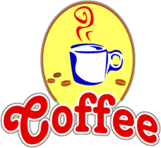 Coffee Window Cling Sign