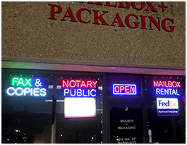 Installed Window Neon Signs Installed Window Neon Signs