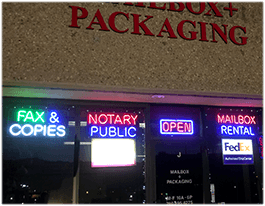 Installed Window Neon Signs