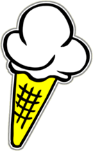 Hard Ice Cream Cone Graphic Window Cling
