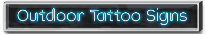 Outdoor Tattoo & Piercing Neon Signs