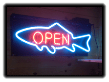 Fish Open Neon Sign