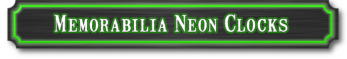 Memorabilia Neon Clocks