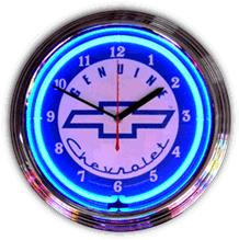 GM Genuine Chevrolet Neon Clock