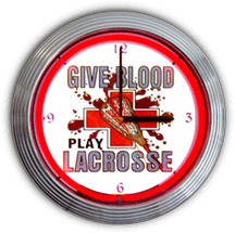 Lacrosse Neon Clock