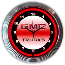 GMC Trucks Neon Clock