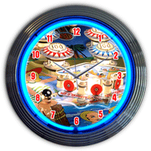 Pinball Neon Clock