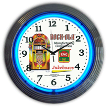 Rock-Ola Jukebox Neon Clock