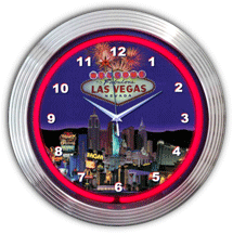 Las Vegas Strip Neon Clock
